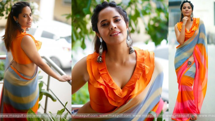 9 ఓ గ్లాసు రెడ్ వైన్ తప్పనిసరి అంటున్న అనసూయ