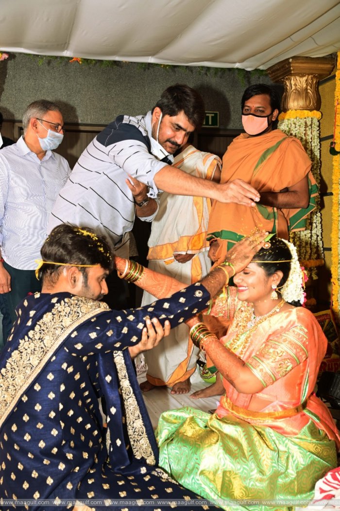 9 నిర్మాత వల్లూరుపల్లి రమేష్ కుమారుడు మహర్షి వివాహ మహోత్సవం