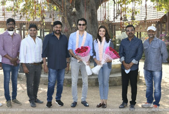 9 `ఆచార్య` సెట్లో కాజల్-గౌతమ్ కిచ్లు జంటకు మెగా శీస్సులు