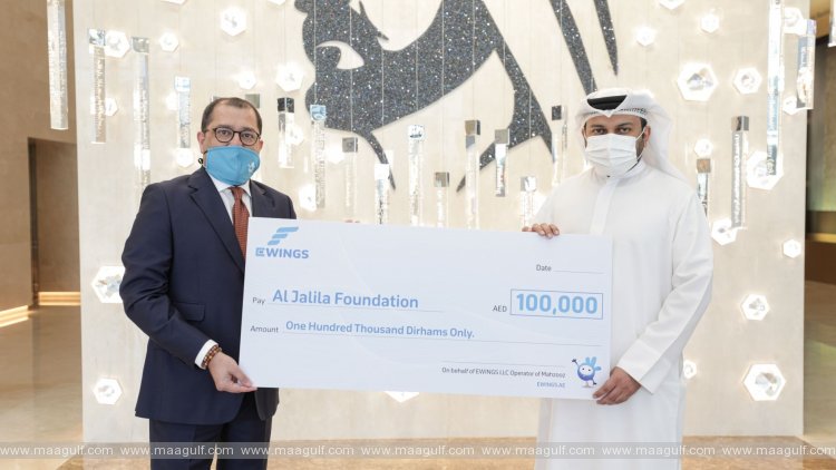 EWINGS, on behalf of Mahzooz, donates AED 100,000 to Al Jalila Foundation
