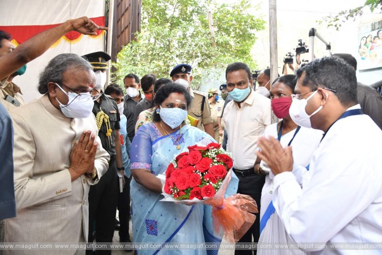 కోవిడ్ వ్యాక్సిన్ డ్రైరన్ సెంటర్ ను పరిశీలించిన టి.గవర్నర్