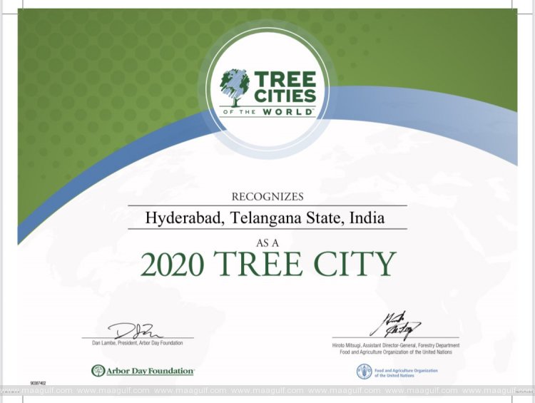 2020 ‘ట్రీ సిటీ ఆఫ్‌ ది వరల్డ్‌’ గా భాగ్యనగరం