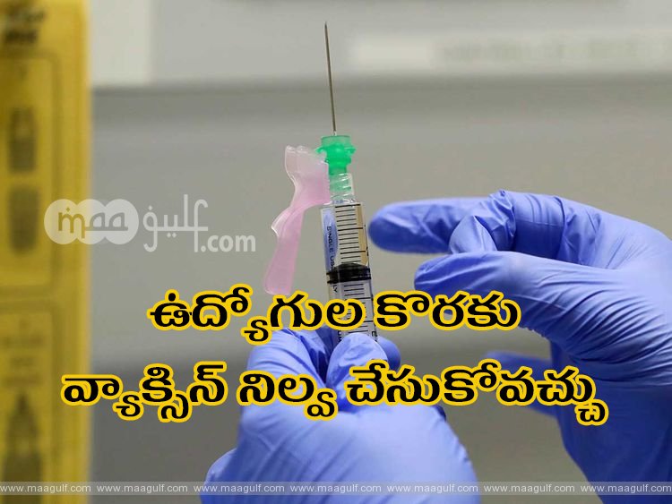 ఉద్యోగుల కొరకు వ్యాక్సిన్ నిల్వ చేసుకోవచ్చు