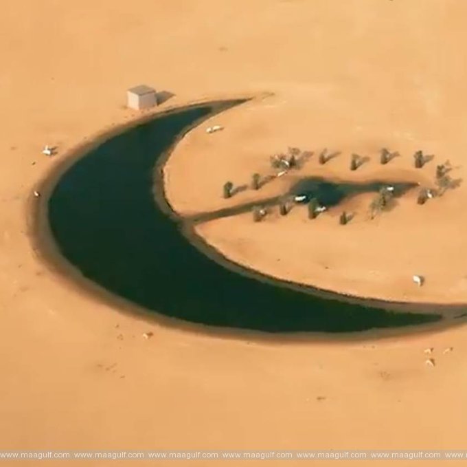 దుబాయ్ మూన్ లేక్: ఏరియల్ షాట్స్