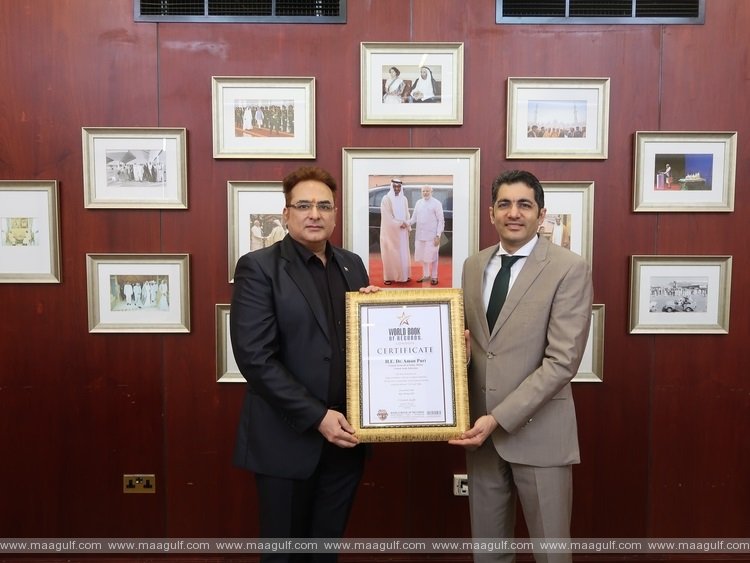 HE Dr.Aman Puri (Consul General of India, Dubai) gets felicitated by World Book of Records