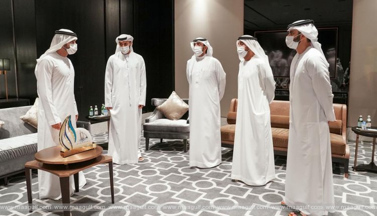 Dubai Prince congratulates Board of Dubai International Marine Club on successful organisation of Al Gaffal traditional dhow race