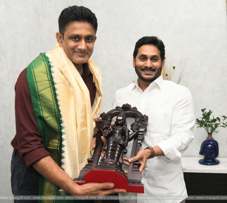 ఏపీ ముఖ్యమంత్రితో అనిల్‌కుంబ్లే భేటీ