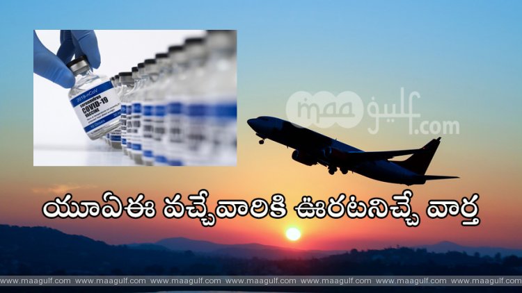 యూఏఈ వచ్చేవారికి ఊరటనిచ్చే వార్త