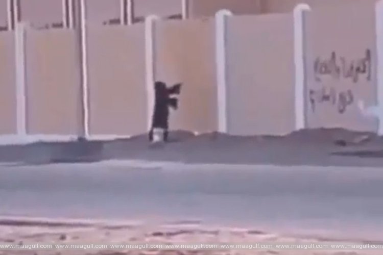 స్కూల్ గోడను శుభ్రం చేసిన మహిళపై ప్రశంసల వర్షం