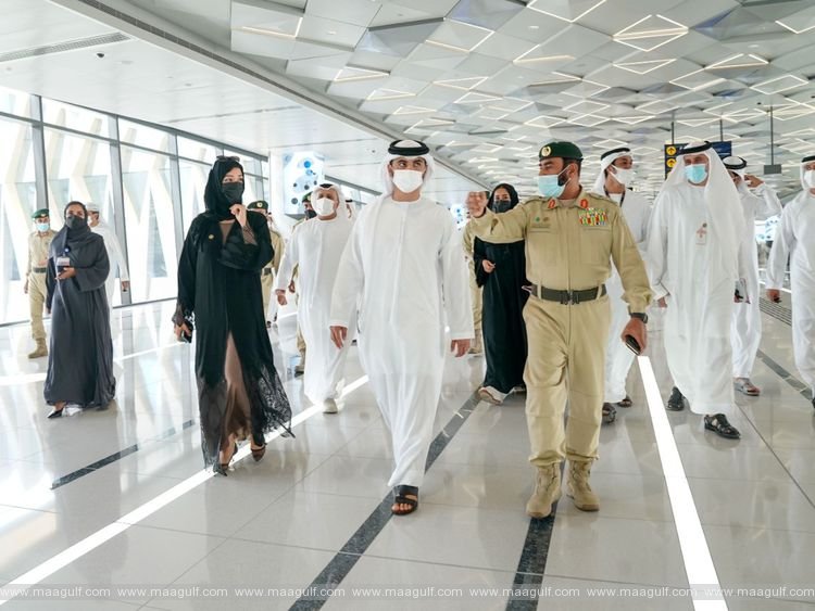 Mansoor bin Mohammed visits Expo 2020 Dubai to review the safety and security preparations ahead of the event