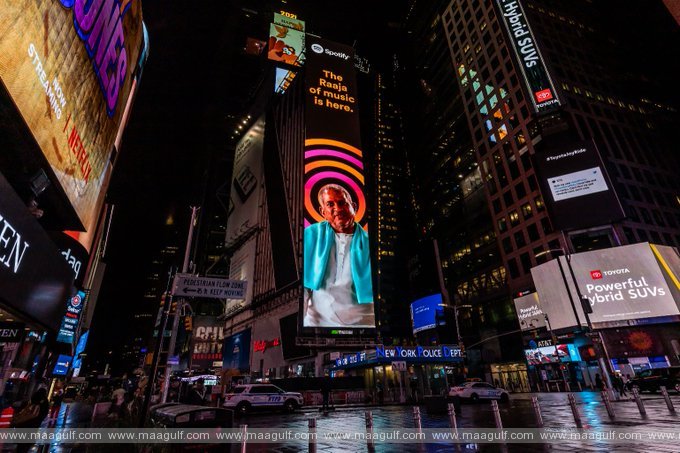న్యూయార్క్‌ టైమ్‌ స్క్వేర్‌ బిల్‌బోర్డుపై ఇళయరాజా..