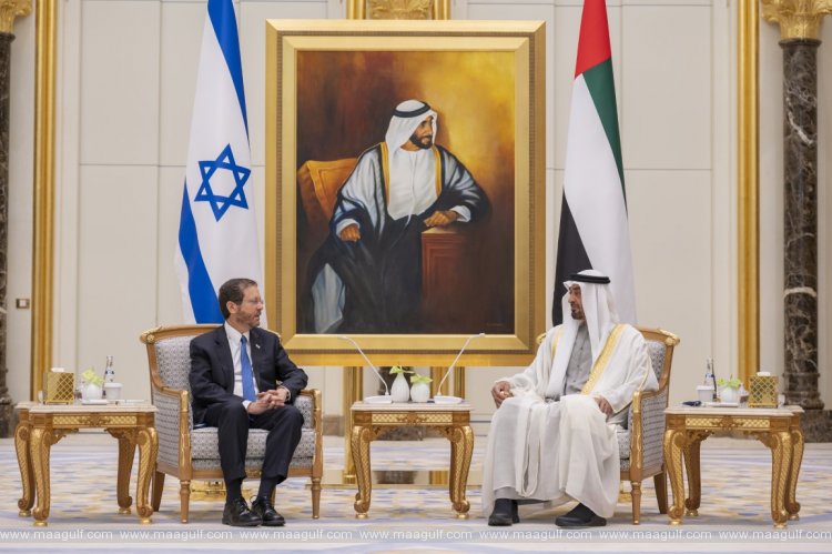 Mohamed bin Zayed receives President of Israel