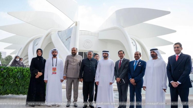 Sheikh Hamdan meets with the Chief Minister of Kerala at the UAE Pavilion at Expo 2020 Dubai
