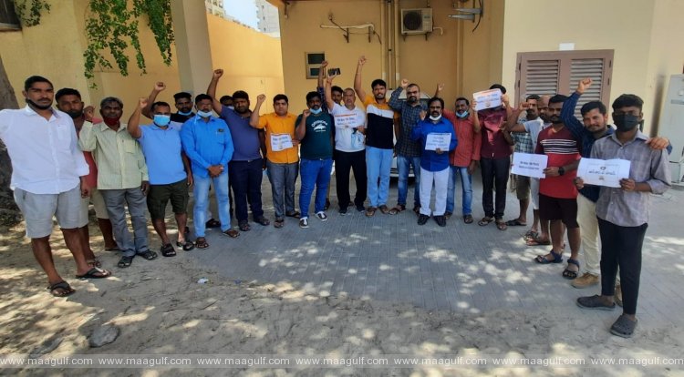 NRI పాలసీ జాప్యం పై గల్ఫ్ కార్మికుల నిరసన