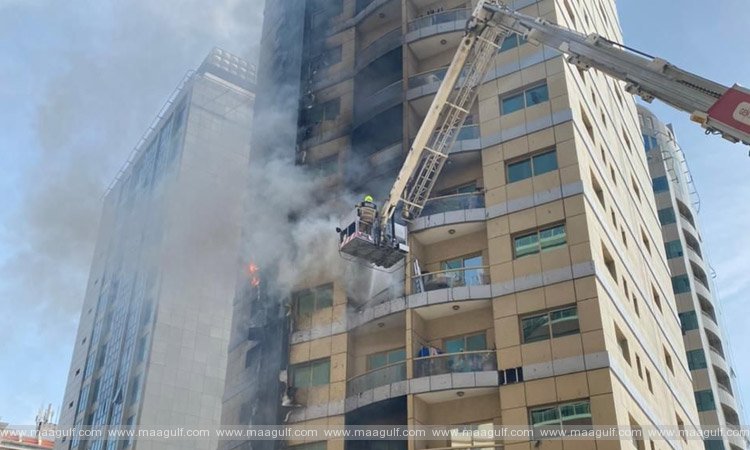 అగ్ని ప్రమాదానికి 14 నిమిషాల్లో అదుపు చేసిన దుబాయ్ సివిల్ డిఫెన్స్