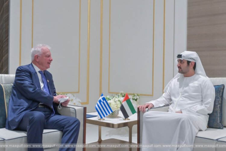 Maktoum bin Mohammed meets with Greek Deputy Prime Minister at Expo 2020 Dubai