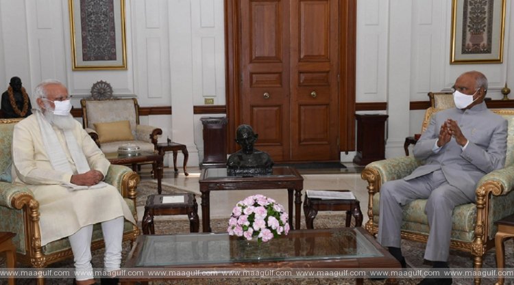 రాష్ట్ర‌ప‌తి రామ్ నాథ్ కోవింద్ తో ప్ర‌ధాని మోడీ భేటీ