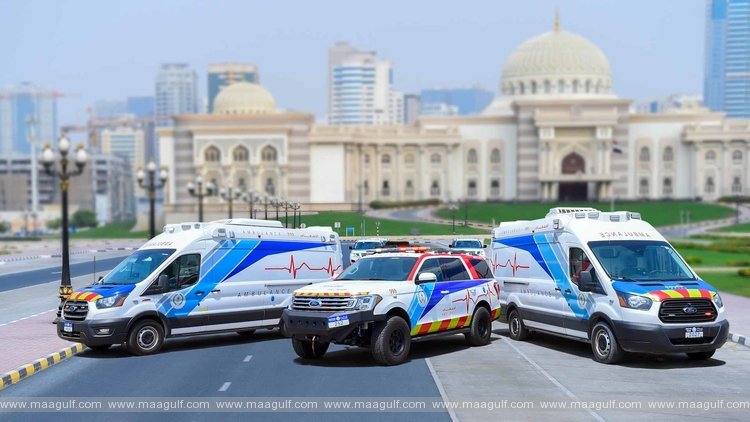 Inauguration of 3 ambulance vehicles to Sharjah Police fleet