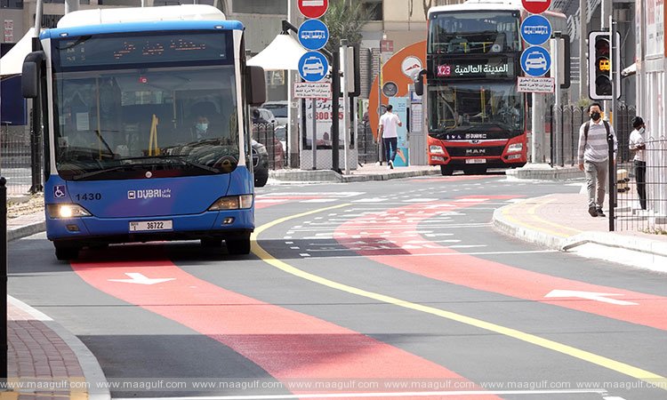 దుబాయ్‌లో బస్సులు, ట్యాక్సీల కొరకు ప్రత్యేక లేన్ల నిర్మాణం