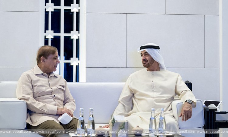 Mohamed bin Zayed, PM of Pakistan review advancing relations, discuss regional, international developments