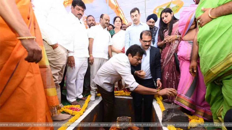 కిటెక్స్ టెక్స్‌టైల్‌ పరిశ్రమకు భూమిపూజ చేసిన మంత్రి కేటీఆర్