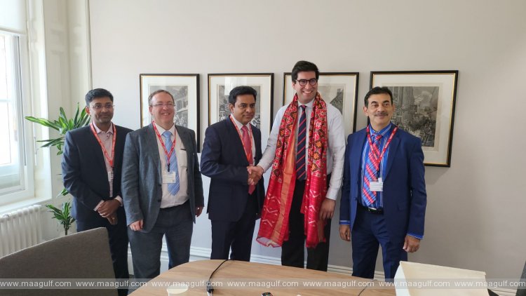 బ్రిటన్ ఇంటర్నేషనల్ ట్రేడ్ మినిస్టర్ రనిల్ జయవర్ధన తో మంత్రి కేటీఆర్ సమావేశం