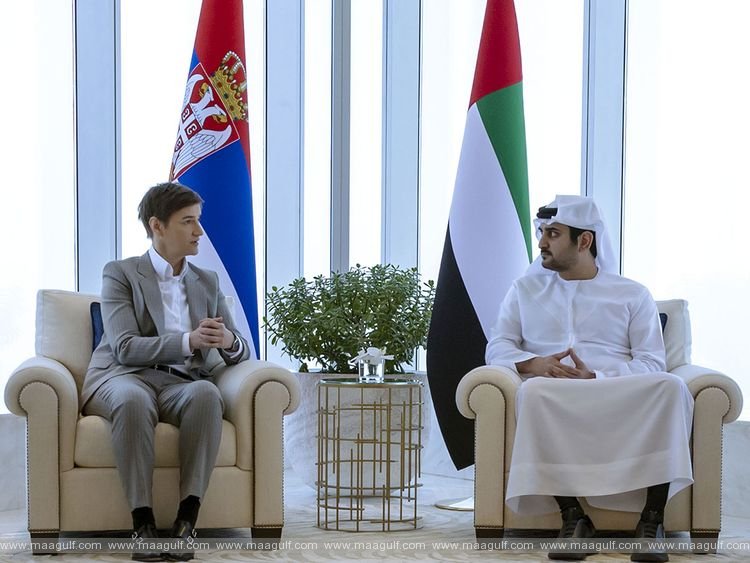Maktoum bin Mohammed meets with the Prime Minister of Serbia