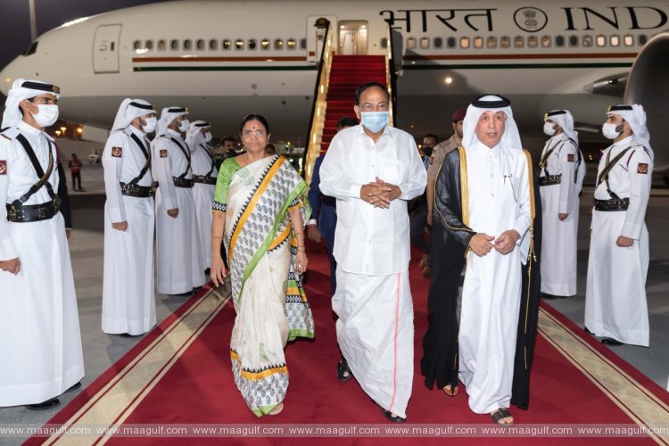 దోహాలో భారత ఉపరాష్ట్రపతికి ఘన స్వాగతం