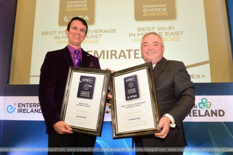 Emirates wins Best Wi-Fi and Best Food & Beverage Awards