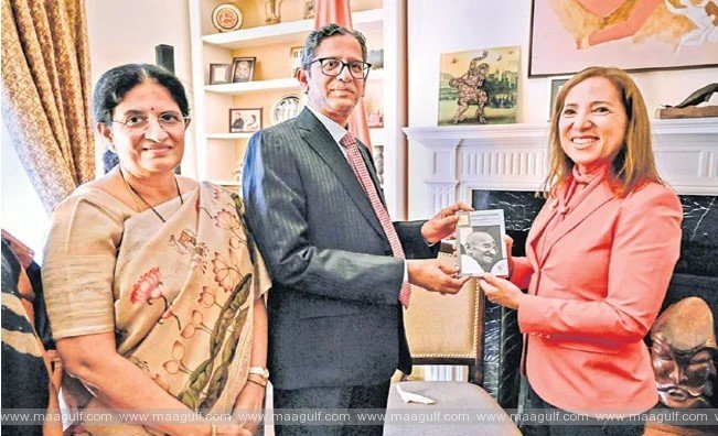 జస్టిస్‌ ఎన్వీ రమణతో కాలిఫోర్నియా గవర్నర్‌ భేటీ