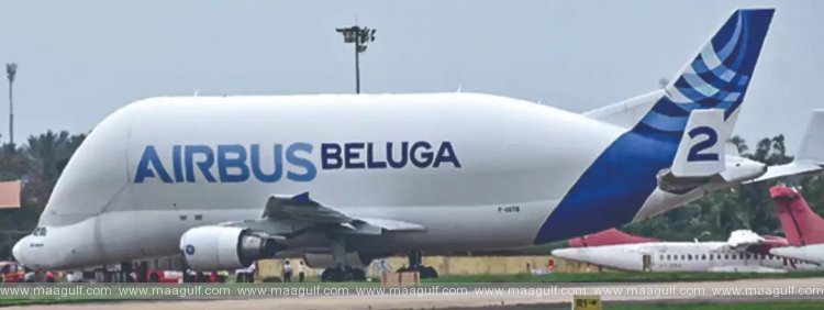 బహ్రెయిన్ చేరుకున్న అతిపెద్ద విమానం ‘బెలూగా’