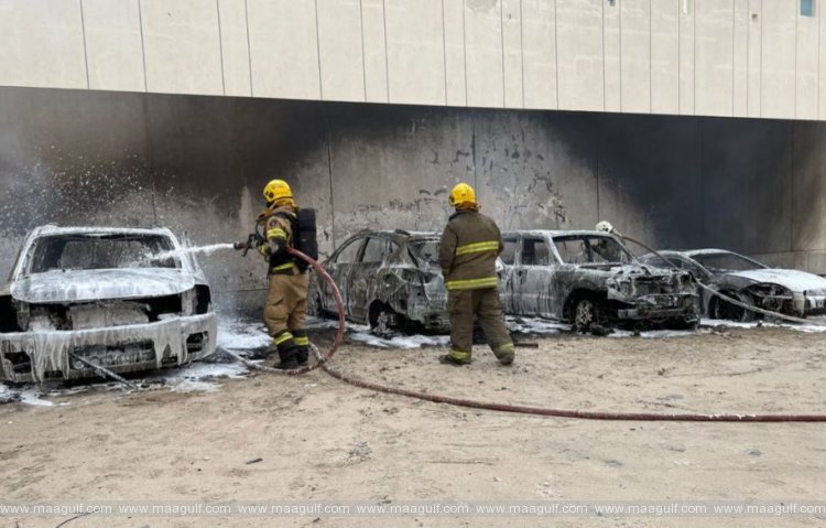 ఫింటాస్ అగ్నిప్రమాదంలో దగ్ధమైన నాలుగు కార్లు