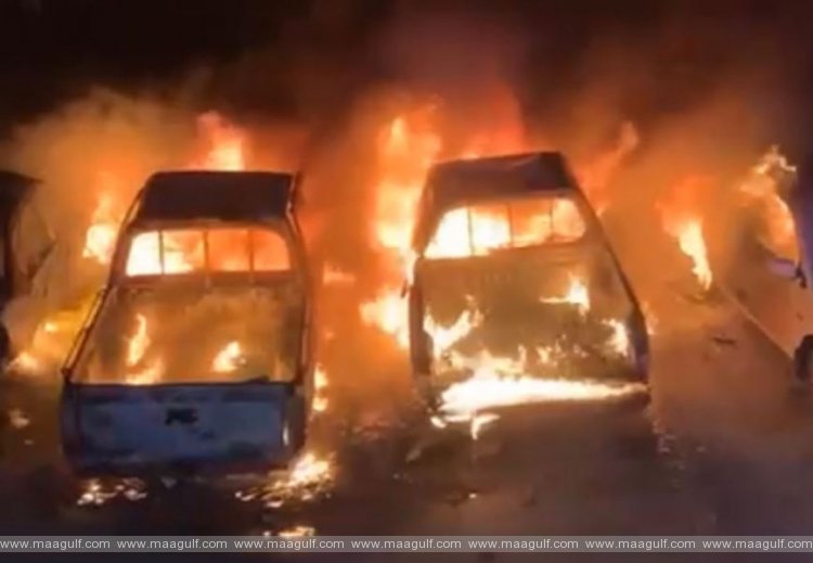 ఫర్వానీయ అగ్నిప్రమాదంలో దగ్ధమైన 7 వాహనాలు