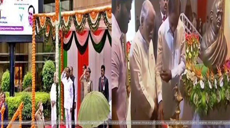 1 స్వతంత్ర భారత వజ్రోత్సవ వేడుకలను ప్రారంభించిన సీఎం కేసీఆర్