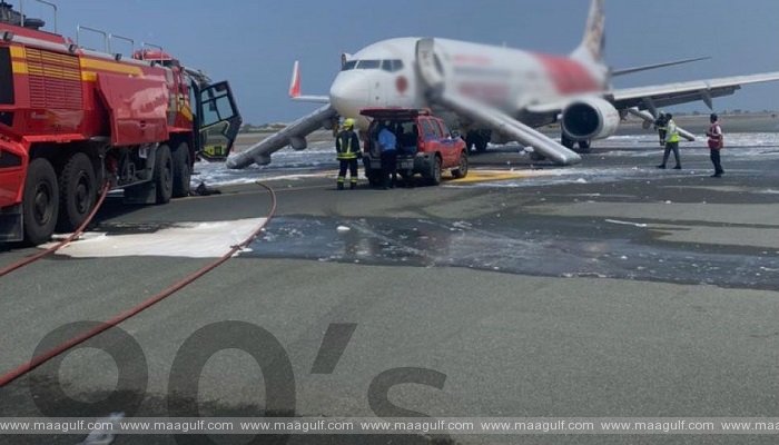 విమానంలో మంటలు...క్షణాల్లో స్పందించిన ఫైర్ అండ్ రెస్క్యూ సిబ్బంది