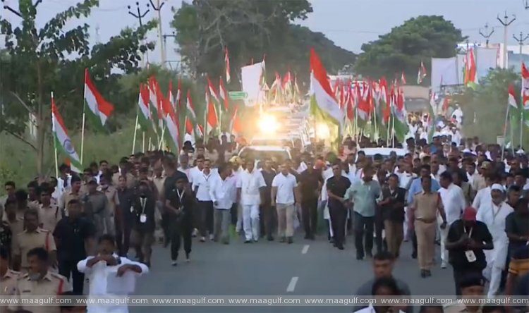 తెలంగాణ లో నాల్గో రోజు కొనసాగుతున్న రాహుల్ యాత్ర
