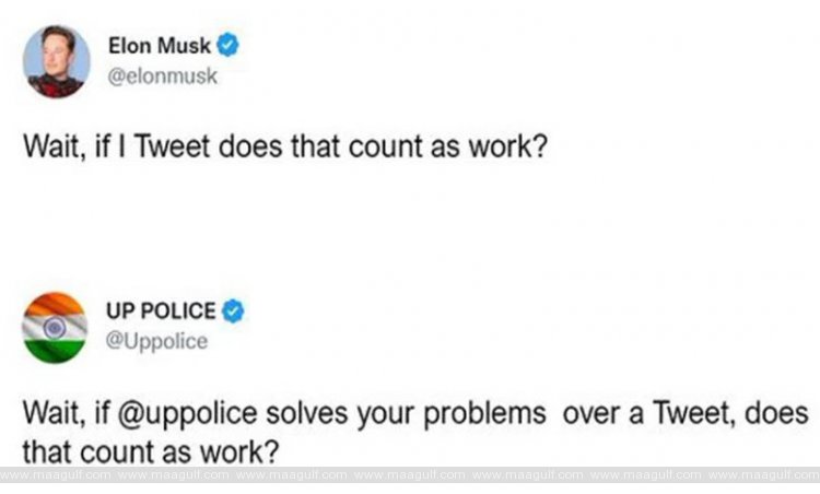 ఎలాన్ మస్క్‭కు దిమ్మతిరిగే రిప్లై ఇచ్చిన యూపీ పోలీసులు.. ఫిదా అంటున్న నెటిజెన్లు