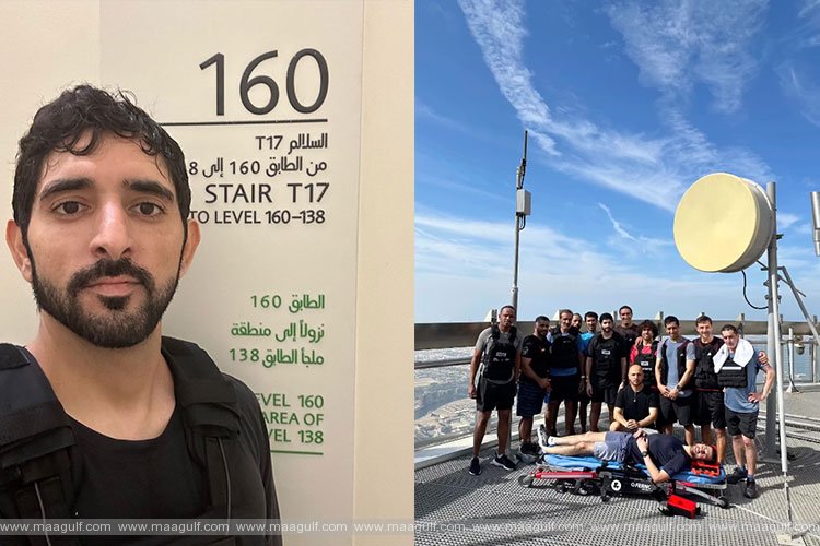 బుర్జ్ ఖలీఫా 160 అంతస్తులను 38 నిమిషాల్లో అధిరోహించిన షేక్ హమ్దాన్