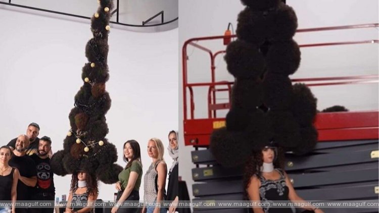 1 నెత్తిపైన క్రిస్మస్ ట్రీ.. గిన్నీస్ రికార్డు సాధించిన హెయిర్ స్టైలిస్ట్ ..