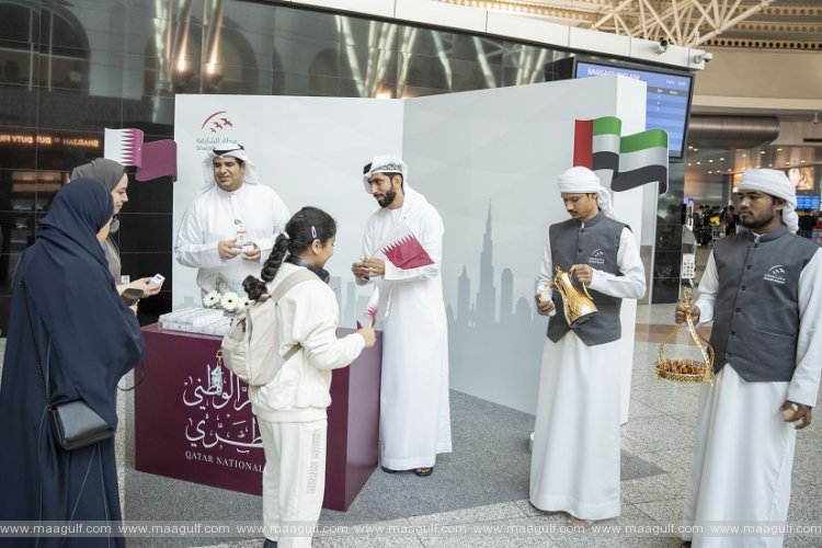 Sharjah Airport celebrates with Qatari passengers on their National Day