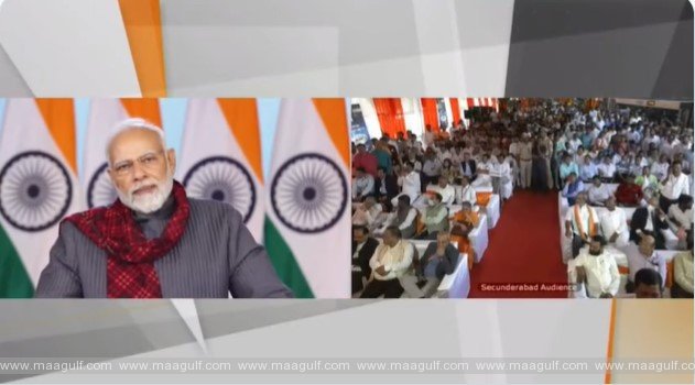 1 తెలుగు రాష్ట్రాల మధ్య వందే భారత్ రైలును ప్రారంభించిన ప్రధాని మోదీ
