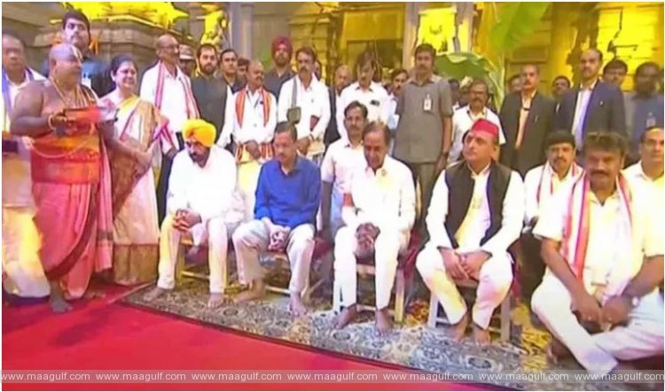 యాదాద్రి లక్ష్మి నరసింహ స్వామిని దర్శించుకున్న ముగ్గురు సీఎంలు