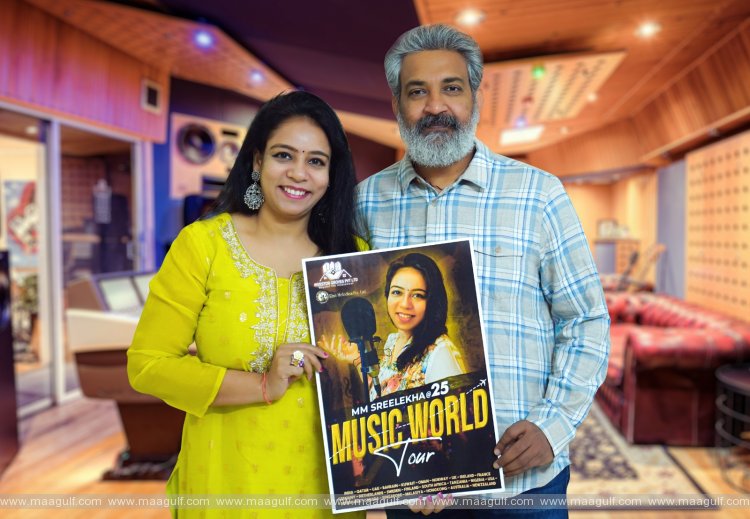 9 SS రాజమౌళి చేతులమీదుగా MM శ్రీలేఖ వరల్డ్ టూర్ పోస్టర్ ఆవిష్కరణ