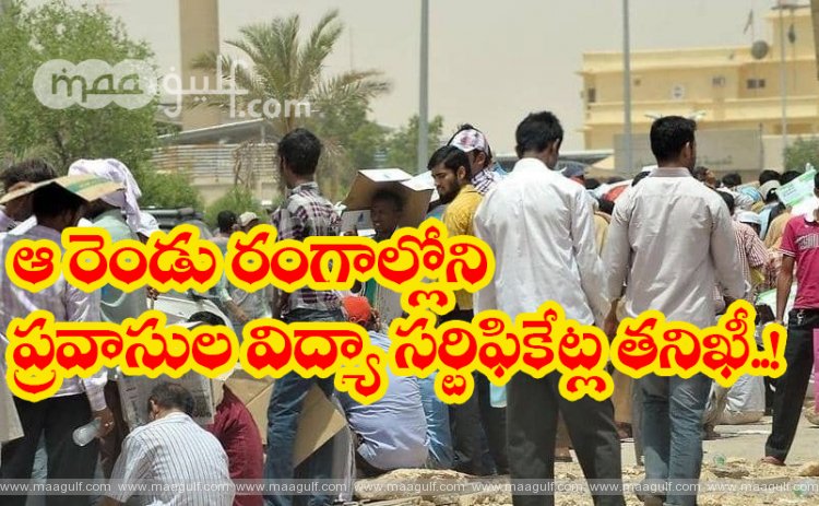 1 ఆ రెండు రంగాల్లోని ప్రవాసుల విద్యా సర్టిఫికేట్ల తనిఖీ..!