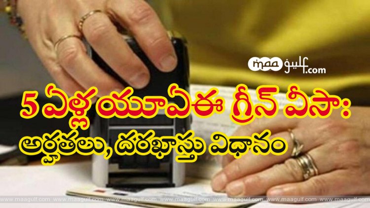 5 ఏళ్ల యూఏఈ గ్రీన్ వీసా: అర్హతలు, దరఖాస్తు విధానం