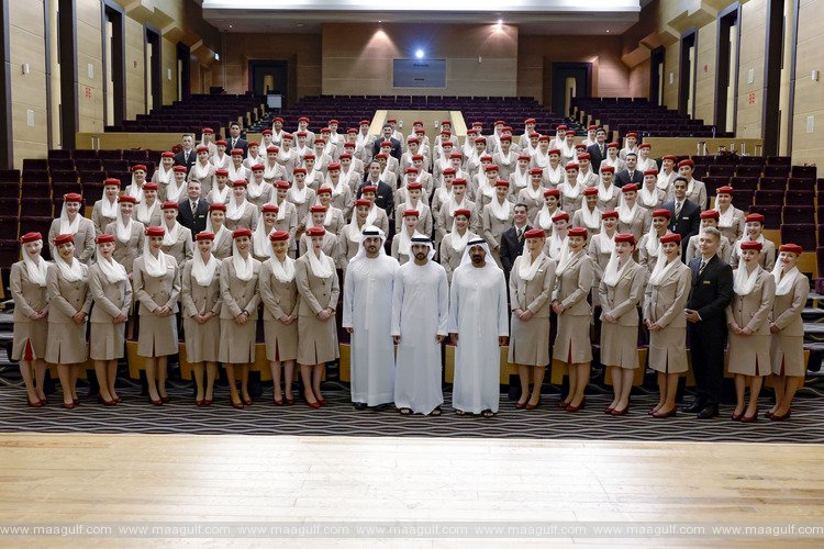 Sheikh Hamdan, Sheikh Maktoum visit Emirates Group Headquarters