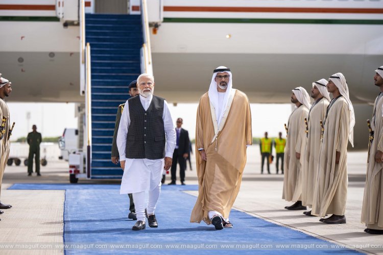 Crown Prince of Abu Dhabi receives Prime Minister of India