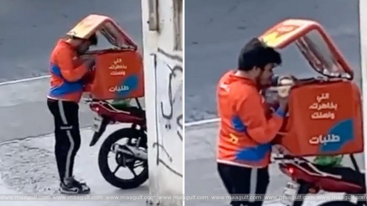 వైరల్ వీడియో: కస్టమర్ ఆర్డర్ ఫుడ్ తింటున్న తలాబత్ రైడర్