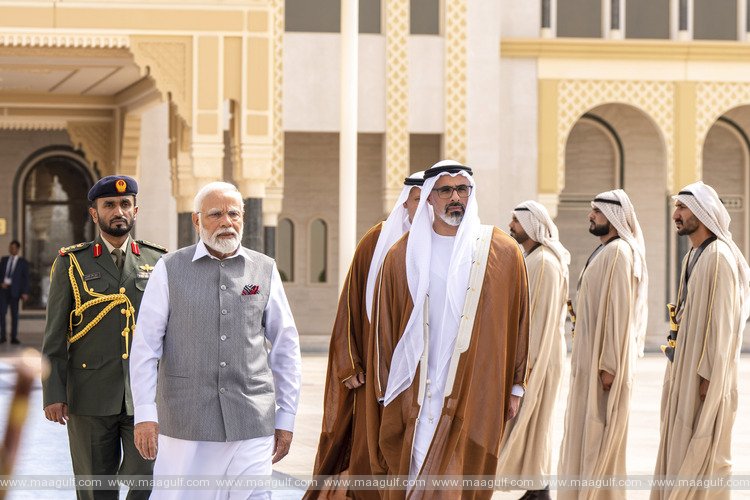 Abu Dhabi Crown Prince bids farewell to Prime Minister of India as he concludes visit to UAE