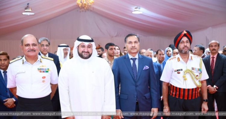 భారత నౌకలో రిసెప్షన్. హాజరైన కువైట్ రక్షణ మంత్రిత్వ శాఖ అండర్ సెక్రటరీ